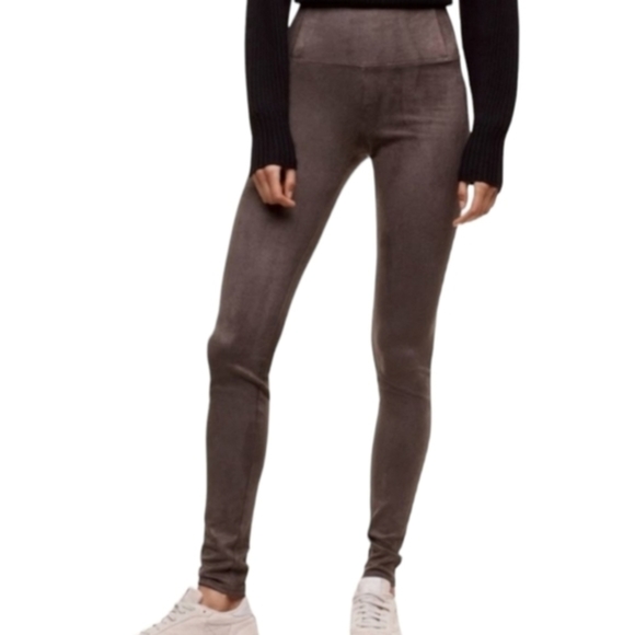 Aritzia Pants - Artizia Wilfred Free Daria Pant Vegan Suede Olive Green Women's Extra Small